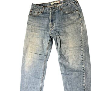 Levi's 550 Jeans Men's 36 x 32 Grey Cotton Relaxed Fit Light Wash Straight Leg